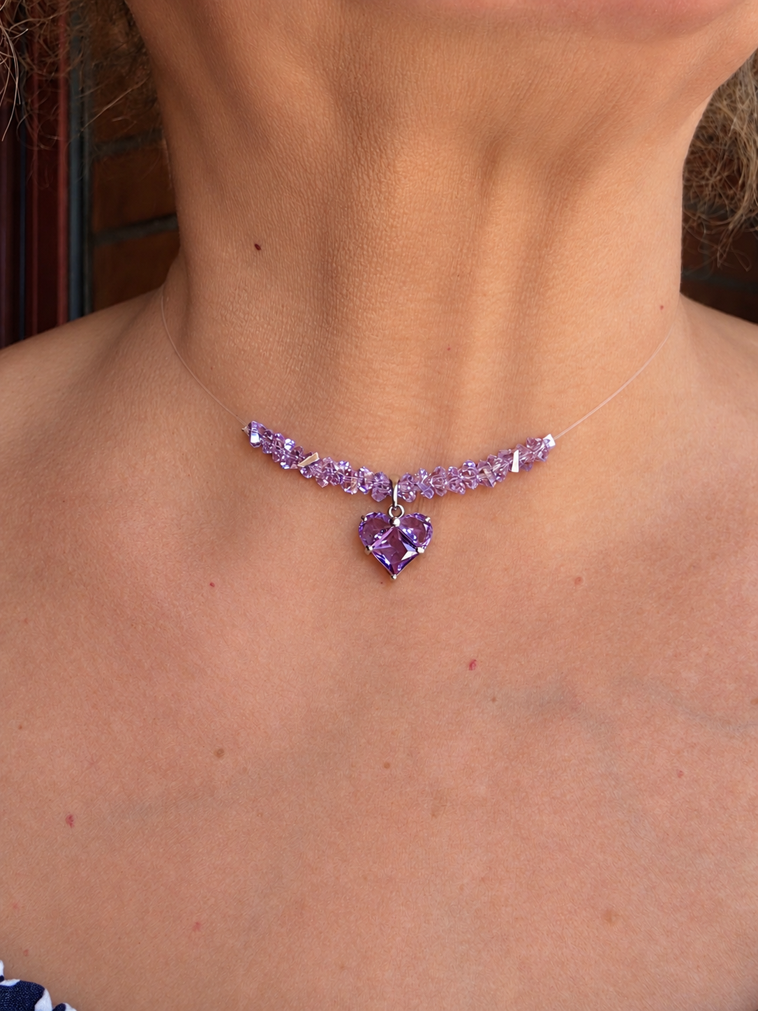 Choker Invisibile Cristalli Luminosi