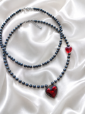 Collana Perline Argento Scuro – Per Lei e Per Lui