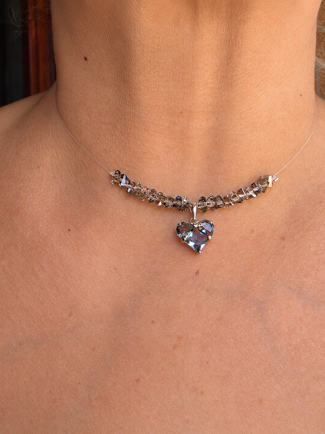 Choker Invisibile Cristalli Luminosi
