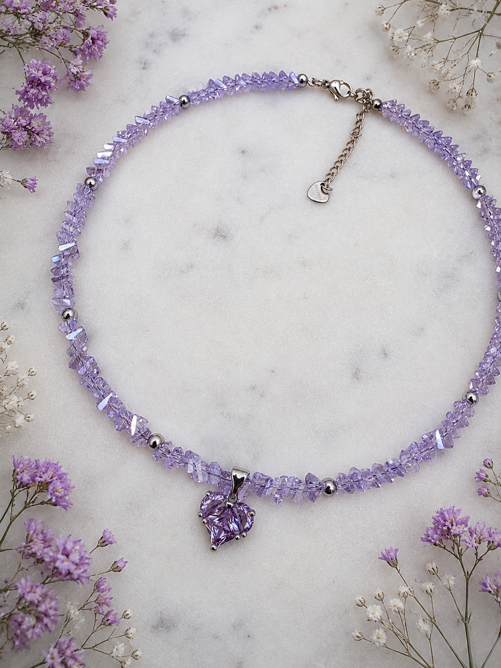 Choker Crystal Heart Glicine