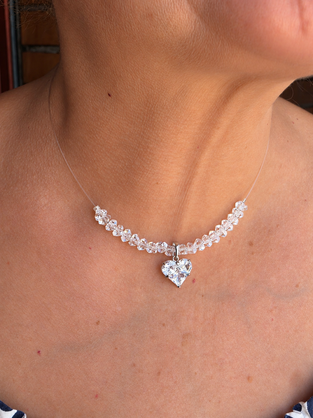 Choker Invisibile Cristalli Luminosi