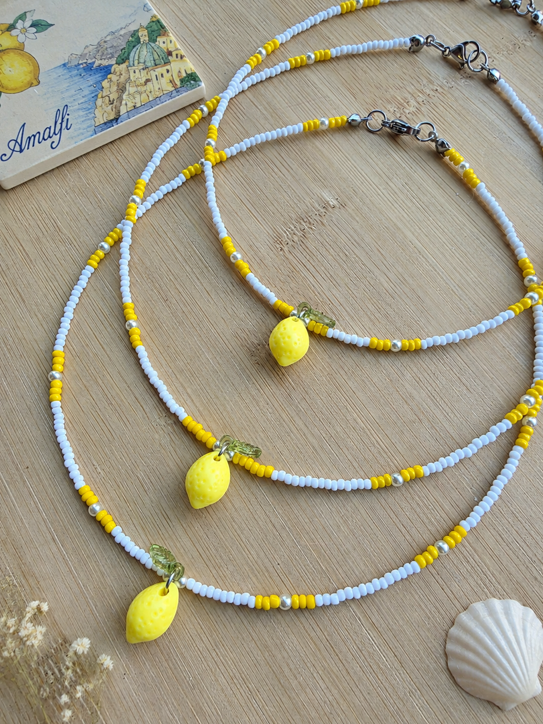 Collana Limone Amalfi con Perline di Fiume