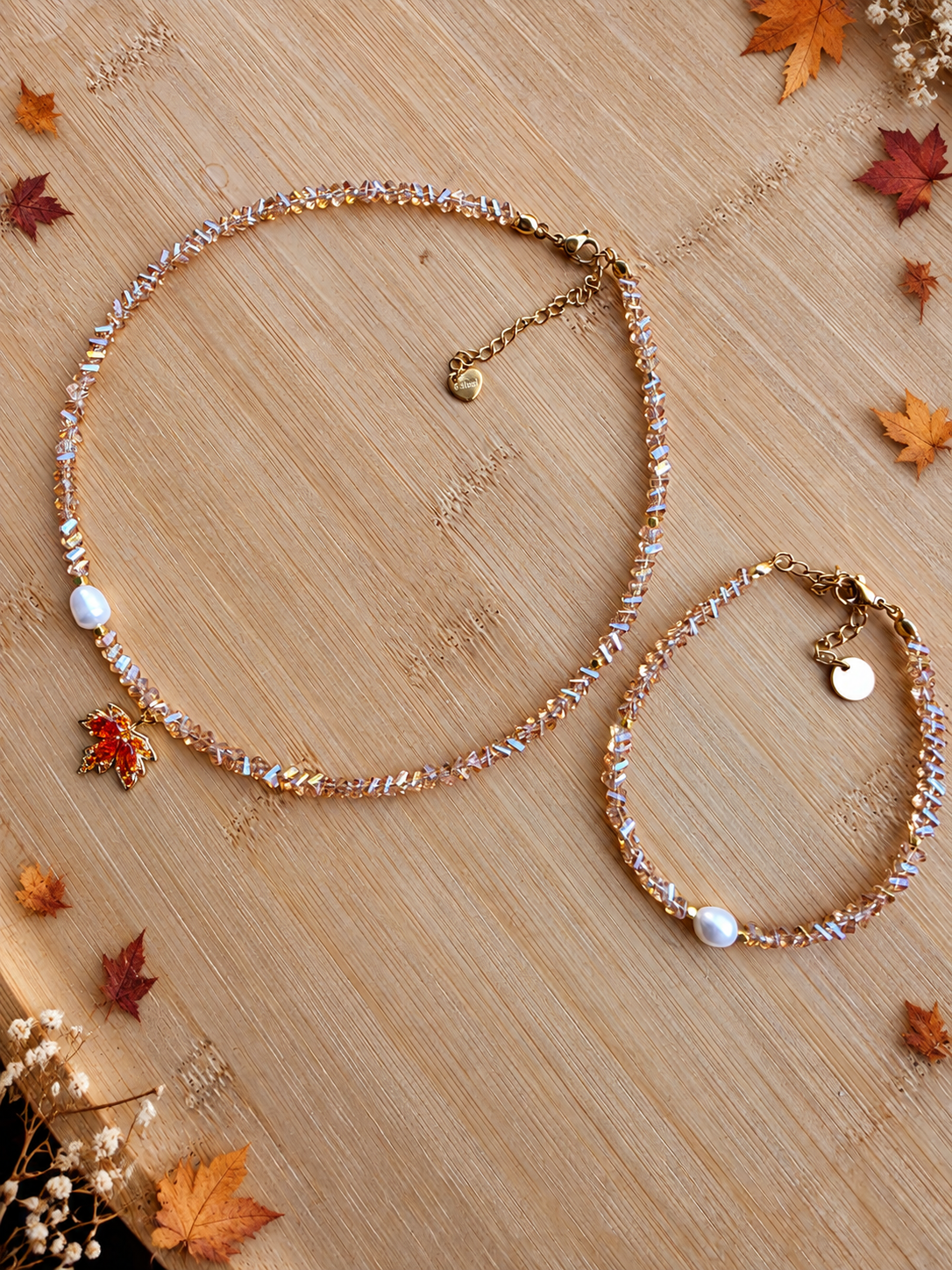 Set Crystal Collana & Braccialetto Autunno Miele