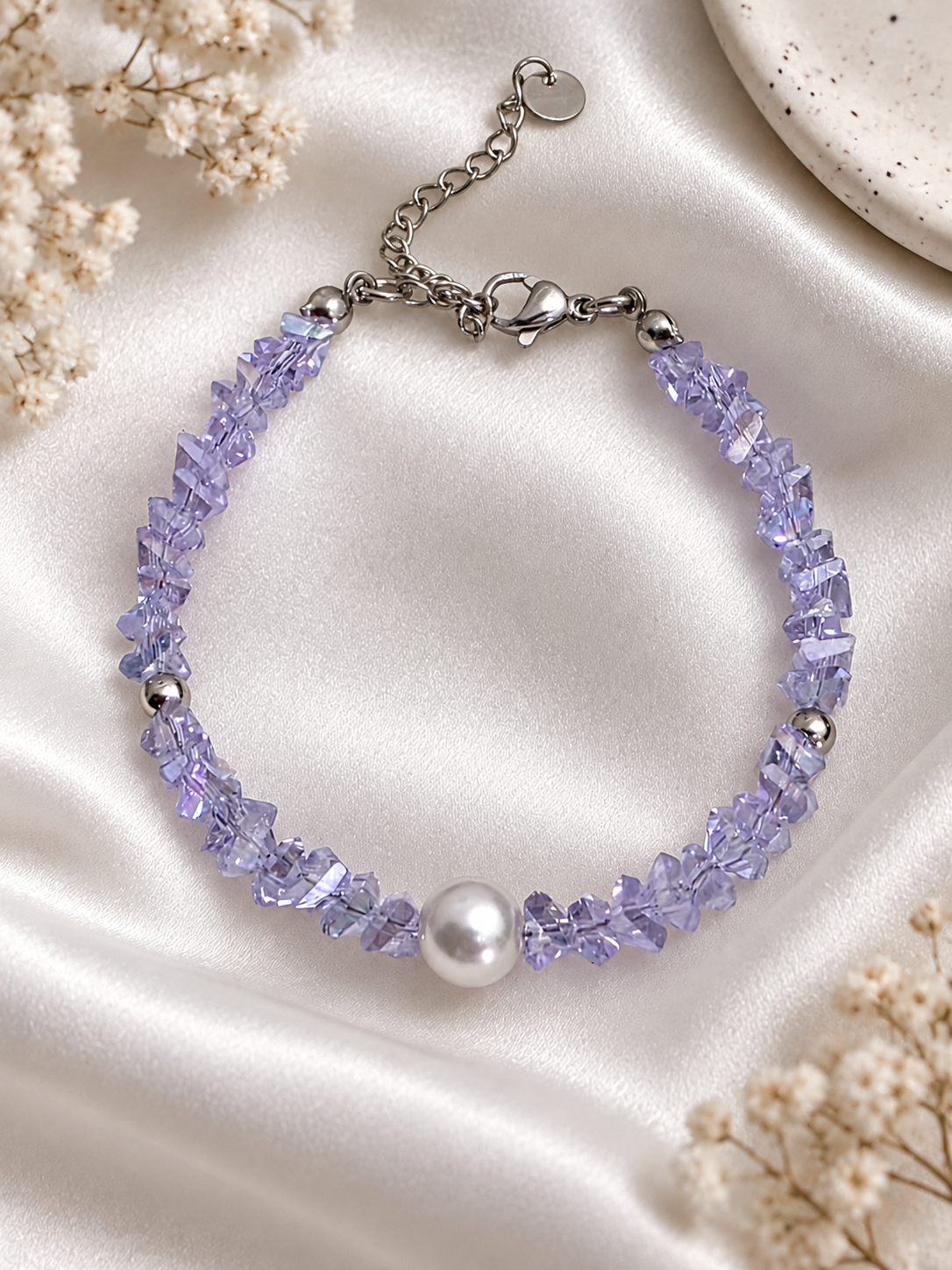 Braccialetto Crystal Pearl Glicine