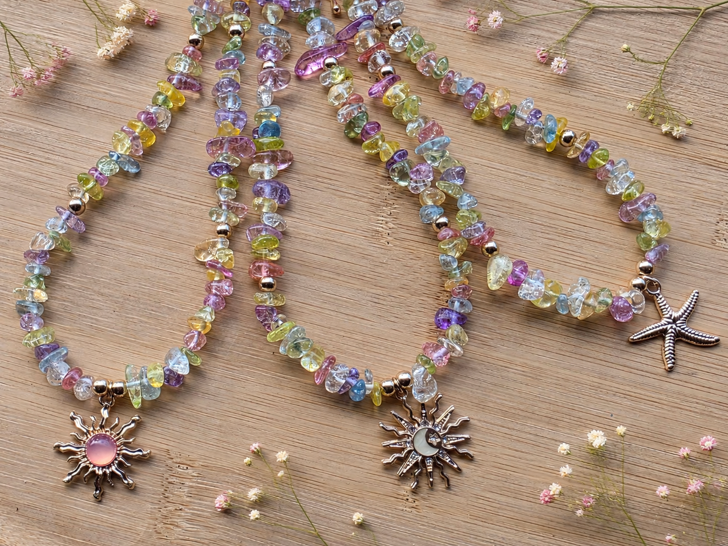 Choker Pietre Multicolor Pastello