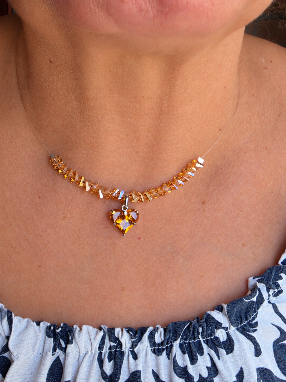 Choker Invisibile Cristalli Luminosi