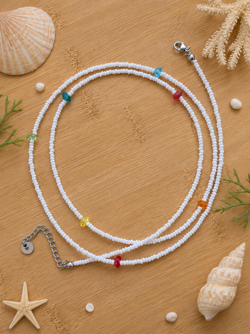 Body Chain Bianco Cristalli Multicolor